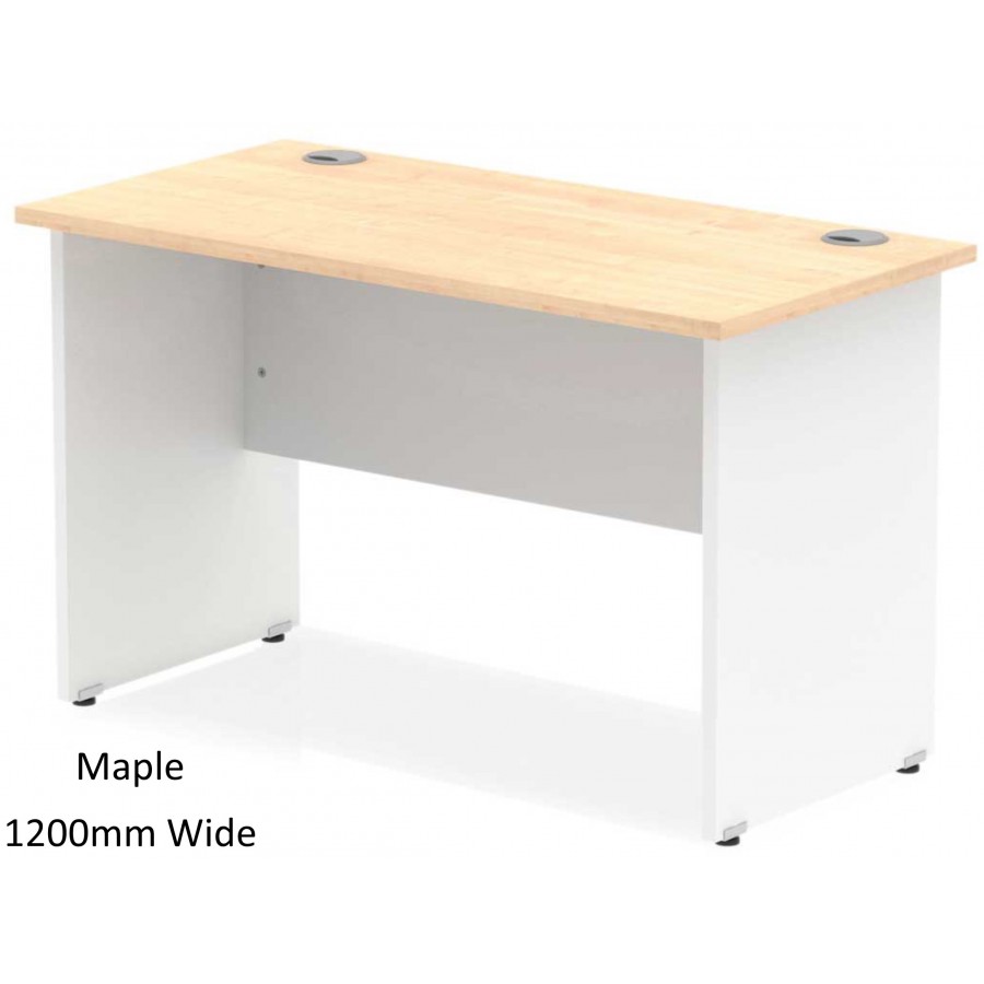 Rayleigh Two-Tone 600mm Deep Panel End Straight Office Desk